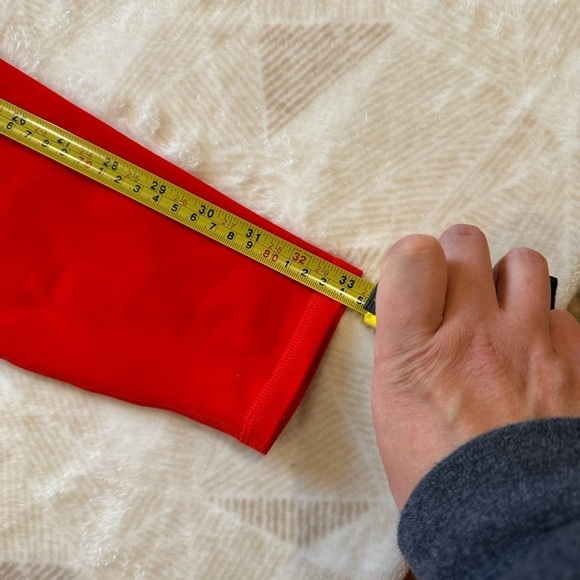 Fabletics Cardinal Red Stretch Define Powerhold High Waisted 7/8 Ankle Leggings - Picture 9 of 13